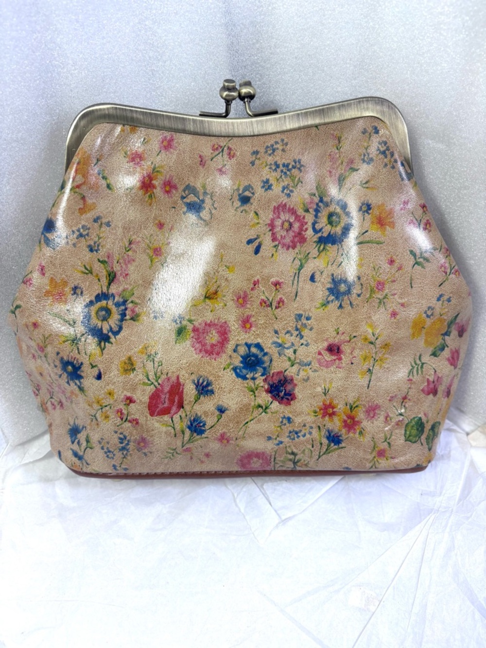 Patricia Nash Laureana Leather Sm Frame Satchel. Prairie Print. - Picture 4 of 9